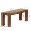 Sturdy bench made of Sheesham solid wood, color: Sheesham - Dimensions: 45 x 120 x 35 cm (H x W x D), suitable for kitchen and dining room