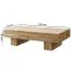 Solid living room table made of acacia solid wood, color: acacia - Dimensions: 30 x 45 x 120 cm (H x W x D), with beautiful natural wood grain