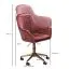 Design swivel chair Apolo 117, color: pink / gold, with pleasantly shaped seat shell for high comfort