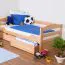Children's bed / youth bed "Easy Premium Line" K1/n/s incl. 2 drawers and 2 cover panels, 90 x 200 cm solid beech wood natural