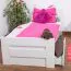 Children's bed / youth bed "Easy Premium Line" K2 incl. 2 drawers and 2 cover panels, 90 x 200 cm solid beech wood, white lacquered