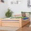 Kid bed "Easy Premium Line" K4, incl. 2 drawers and 1 covering panel, 140 x 200 cm, beech wood solid nature