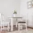 Chair solid pine solid wood white lacquered Junco 247- Dimensions 95 x 44 x 46 cm