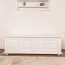 Bench with storage space solid pine, white lacquered 179 - 50 x 154 x 46 cm (H x W x D)