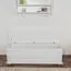 Bench with storage space solid pine, white lacquered 179 - 50 x 154 x 46 cm (H x W x D)