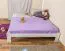 Double bed / guest bed solid pine wood white lacquered A10, incl. slatted frame - dimensions 160 x 200 cm