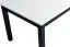 GUNDEGA dining room table in a modern design in white/black, dimensions 60 x 110 cm (W x D), sturdy metal legs, laminated surface