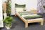 Children's bed / youth bed solid pine wood natural A8, incl. slatted frame - Dimensions: 90 x 200 cm