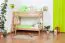 Children's bed Martin bunk bed solid natural beech wood incl. roll-away frame - 90 x 200 cm, divisible