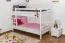 Children's bed / bunk bed solid pine, white lacquered 121 - Dimensions 90 x 200 cm, divisible