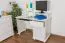 Desk solid pine wood painted white Junco 188 - Dimensions 106 x 120 x 57 cm