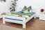 Single bed / guest bed "Easy Premium Line" K6, 140 x 200 cm solid beech wood white lacquered