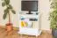 TV cabinet solid pine solid wood white lacquered Junco 199 - Dimensions 66 x 72 x 44 cm