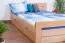 Youth bed "Easy Premium Line" K6 incl. 4 drawers and 2 cover panels 160 x 200 cm solid beech wood natural