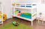 Bunk bed "Easy Premium Line" K18/n, headboard with holes, solid white beech wood - 90 x 200 cm, (L x W) divisible