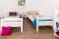 Bunk bed "Easy Premium Line" K18/n, headboard with holes, solid white beech wood - 90 x 200 cm, (L x W) divisible