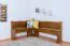 Corner bench solid pine solid wood oak rustic Junco 243 - Dimensions: 84 x 140 x 182 cm (H x W x D)