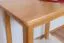 Table solid pine solid wood alder colored Junco 226A (angular) - 50 x 80 cm (W x D)