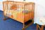 Baby cradle solid pine solid wood alder colors 104, incl. slatted frame - 60 x 120 cm (W x L)