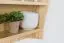 Hanging shelf / wall shelf solid pine natural Junco 337 - Dimensions: 48 x 64 x 24 cm (H x W x D)