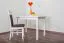 Solid pine table, white lacquered Junco 228B (angular) - 110 x 70 cm (W x D)