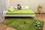 Children's bed / youth bed solid pine wood white lacquered A8, incl. slatted frame - Dimensions: 120 x 200 cm