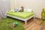 Children's bed / youth bed solid pine wood white lacquered A10, incl. slatted frame - dimensions 120 x 200 cm