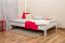 Single bed / guest bed solid pine wood white lacquered A10, incl. slatted frame - dimensions 120 x 200 cm