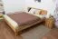 Futon bed / solid wood bed with headboard Wooden Nature 01, oiled oak, lying surface 180 x 200 cm, striking headboard, strong frame boards