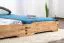 Wooden Nature 424 single bed / stacking bed, solid natural oiled oak - 90 x 200 cm (W x L)