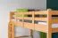 Bunk bed 90 x 200 cm for adults "Easy Premium Line" K17/n, height 174 cm, solid natural varnished beech, divisible, large distance between the beds