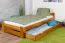 Futon bed / solid wood bed solid pine solid wood oak color A9, incl. slatted frame - dimensions 90 x 200 cm 