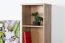 Trevalli 10 shelf, color: oak / black - Dimensions: 176 x 40 x 36 cm (H x W x D)