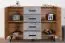 Chest of drawers Atule 05, color: oak / grey - Dimensions: 97 x 135 x 42 cm (H x W x D)