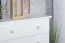 Chest of drawers solid pine solid wood white lacquered Junco 136 - Dimensions 100 x 80 x 42 cm