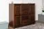 Chest of drawers with lots of storage space solid pine walnut Junco 164, with six compartments, 100 x 121 x 41 cm, with four spacious drawers