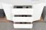 Classic chest of drawers in white Junco 170, solid pine, 78 x 120 x 47 cm, with 3 drawers and 4 compartments, high-quality workmanship, robust