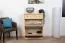 Shoe cabinet solid pine natural Junco 217 - Dimensions 98 x 72 x 30 cm