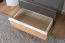 Vaitele 17 bedside cabinet, color: anthracite high gloss / walnut - 43 x 56 x 41 cm (H x W x D)