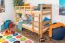 Bunk bed 90 x 190 cm for children "Easy Premium Line" K17/n, solid beech wood natural lacquered, convertible