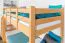 Bunk bed 90 x 200 cm "Easy Premium Line" K17/n, solid beech wood natural lacquered, convertible