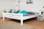 Double bed "Easy Premium Line" K7 incl.1 cover panel, 160 x 200 cm solid beech wood white lacquered