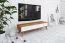 TV cabinet Timaru 22 oiled wild oak / white, semi-solid - Dimensions: 33 x 134 x 40 cm (H x W x D)