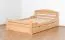 Single bed / guest bed "Easy Premium Line" K5, incl. 2 drawers and 1 cover panel, 140 x 200 cm solid beech wood natural, incl. slatted frame