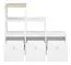 Children's room - Shelf Egvad 12, Colour: White / Beech - Measurements: 95 x 122 x 40 cm (H x W x D), with 3 drawers and 3 compartments
