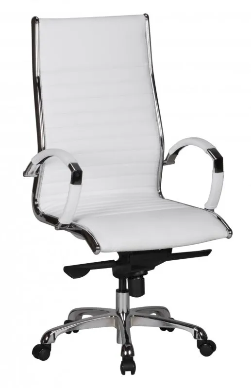 XXL swivel chair Apolo 44, color: white, with soft genuine leather