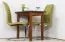 Table solid pine solid wood oak rustic Junco 226A (angular) - 50 x 80 cm (W x D)