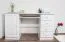 Desk solid pine solid wood white lacquered Junco 187 - Dimensions 75 x 140 x 55 cm