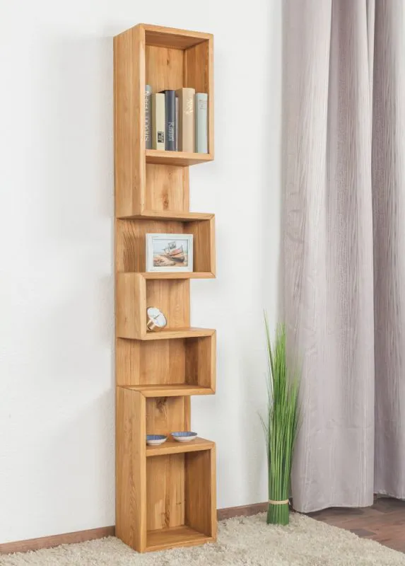 Wooden Nature 130 solid oak shelf - 180 x 30 x 18 cm (H x W x D)