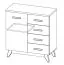 Chest of drawers Panduros 08, color: pine white / oak brown - Dimensions: 93 x 85 x 40 cm (H x W x D)